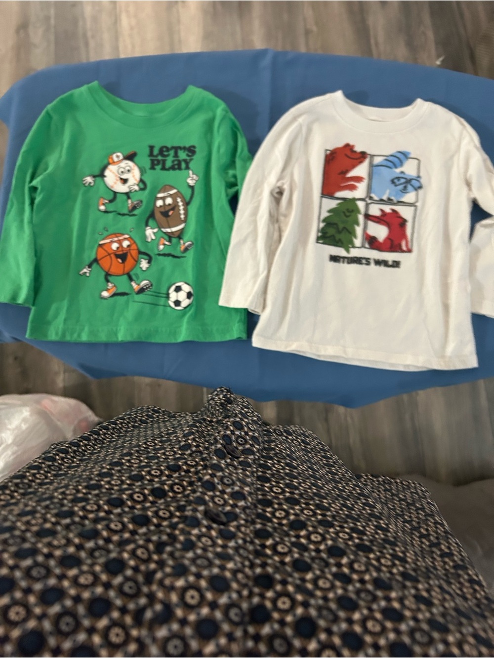 jumping beans Green 'Let's Play' Long-Sleeve Graphic Tee